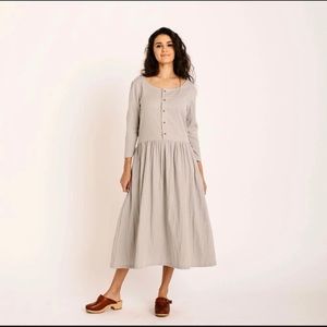 Ollie Ella organic cotton Zinnia Dress in Sage
